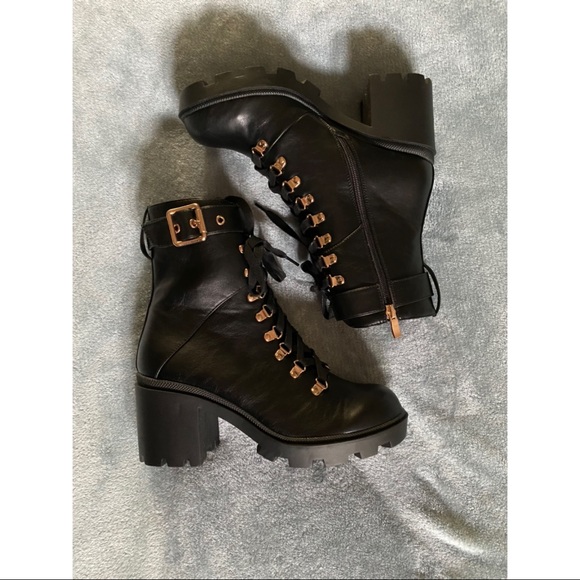 Lola Shoetique Shoes - NWOT Miss Lola black combat boots